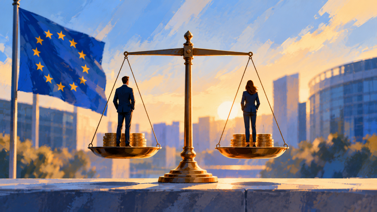 SAP HR consultants reviewing gender pay gap reporting data for the EU Pay Transparency Directive
